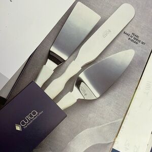 🆕 CUTCO BAKE N SERVE SET PEARL WHITE HANDLES 1854W